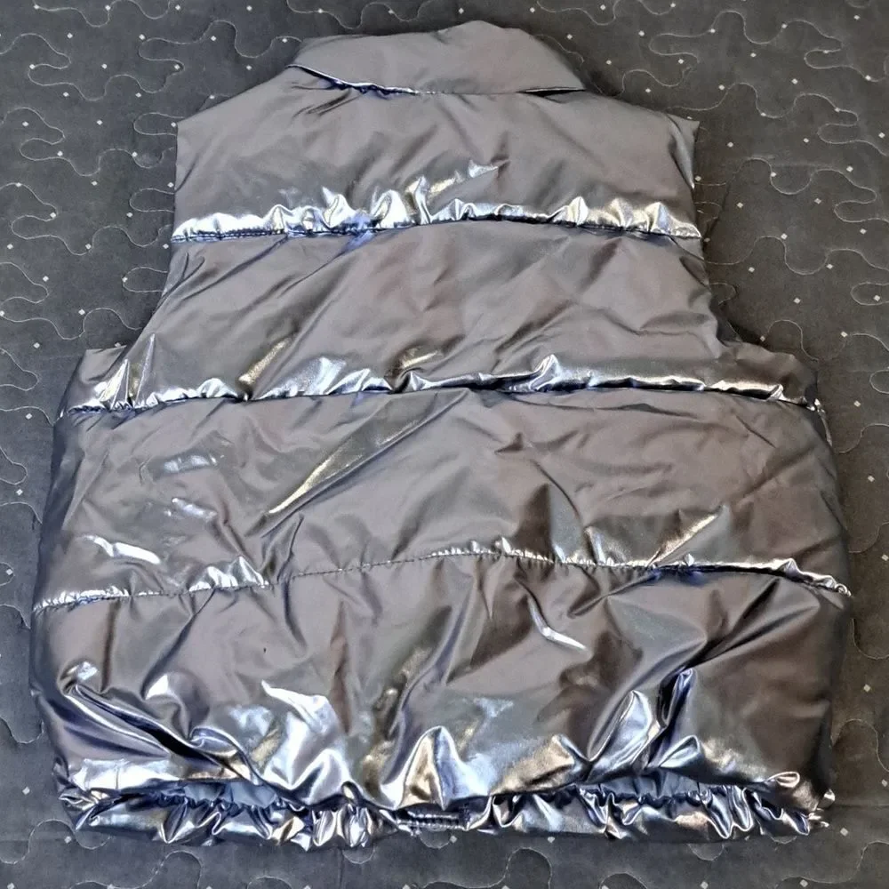 Old Navy Kids Shiny Gray Puffer Vest size 3T